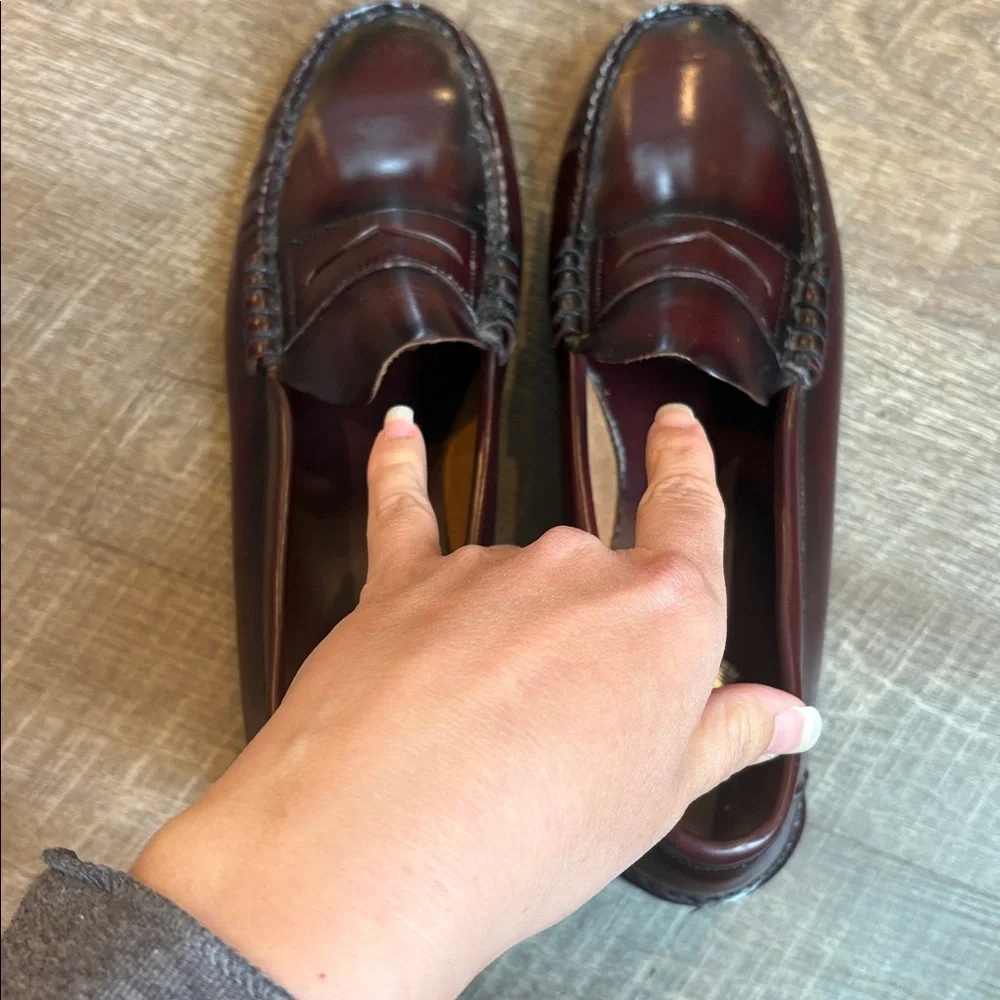 Florsheim Berkley Moc Toe Penny Loafers Men’s 9.5XW EXTRA WIDE Burgundy READ